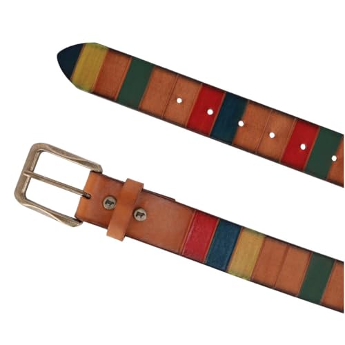 Hand Painted Color Block Belt2