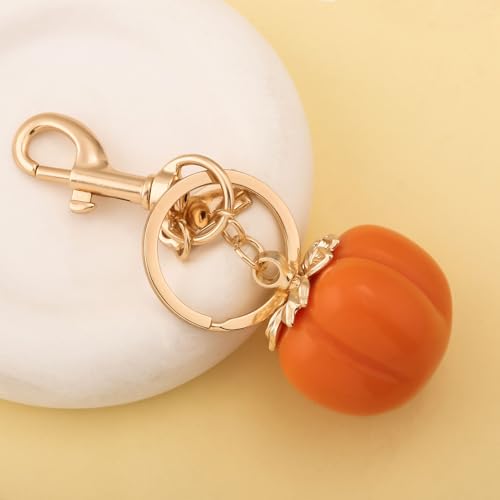 Image of Fruit Bag Charm Keychain - Gold Key Chain, Cute Purse Handbags Accessories - Beautiful Gift for Women