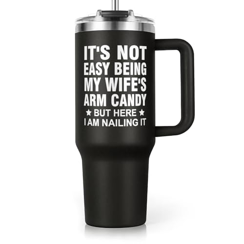 Shqiueos Husband Christmas Gifts from Wife 40oz Tumbler with Handle &...