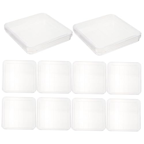 COSMEVIVI 10pcs Square Culture Petri Dishes with Lids Disposables for Biology Research