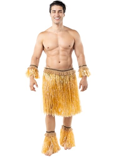 Funidelia | Disfraz de tribu para hombre y mujer Zulú, Tribu, Caníbal - Disfraz para adultos y divertidos accesorios para Fiestas, Carnaval y Halloween - Marrón