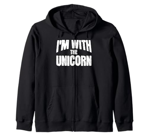 Estoy con el Disfraz Divertido de Halloween a Juego de Sudadera con Capucha