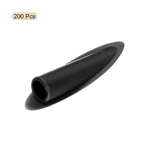Image of MECCANIXITY 9mm Plastic Pocket Plugs, Wood Plugs Covers Slant Hole Caps for Pocket Hole Jig Working Tool Accessories, Black Pack of 200