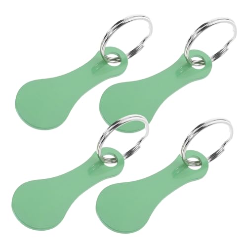 HOMSFOU 4pezzi Portachiavi Gettoni Per Della Spesa Piccoli Gettoni in Metallo Accessorio Per Funzione Sblocco