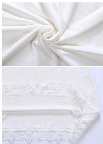 MileyMarla Girls' Lace Nightgowns Soft Cotton Sleepwear Dress Toddler 3-12 Years4