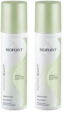 Biopoint Instant Beauty - Shampoo Secco, Deterge e Purifica i Capelli senza Acqua, Assorbe il Sebo in Eccesso, Dona Corpo, Leggerezza e Volume, 150 ml (Confezione da 2)