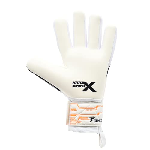 Precision Training Fusion X Negative Replica Football Junior Goalkeeper Gloves, White, 7, White/Fluo Orange/Black - Image 3