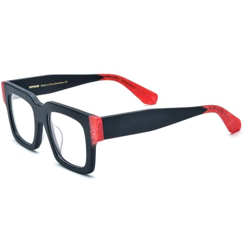 Image of HEPIDEM Gradient Multicolor Acetate Glasses Frame Women Big Oversize Eyeglasses 2023 New Spectacles Eyewear