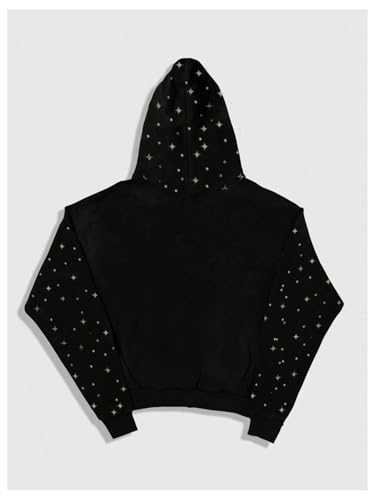 WDIRARA Men's Star Graphic Zip Up Long Sleeve Hoodies Vintage Grunge Drawstring Hooded Oversized Sweatshirt2
