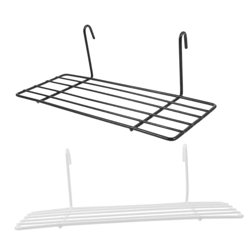 SUPVOX 2Pcs Wire Photo Wall Tray for Bird Cage Stylish Hanging Platform with Wall Accessories Bird Supply for Parakeets and Cockatiels