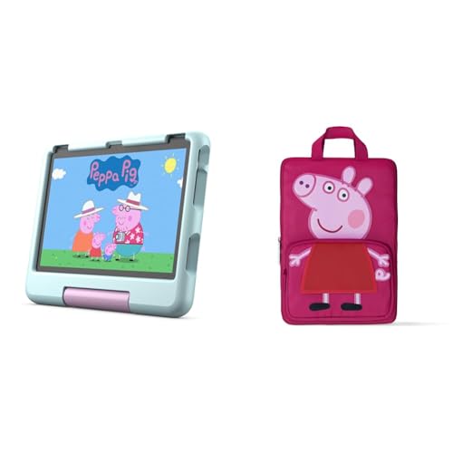 Amazon Fire HD 10 Kids Tablet Bundle: Bundle Includes Amazon Fire HD 10 Kids tablet (newest model) | Officially Licensed Peppa Pig Limited-Edition and Peppa Pig Carrying Case