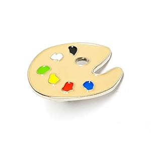 Metalen glazuur pin badge kunstenaar verf palet (schilder) (27mm)