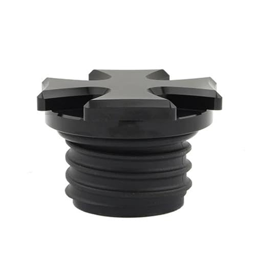 UOEMCRTB Bouchon De Réservoir Carburant Ventilé en Croix pour Moto pour Harley pour Touring Road King Street Glide Sportster 883 Dyna Softail 96-2020 Noir...