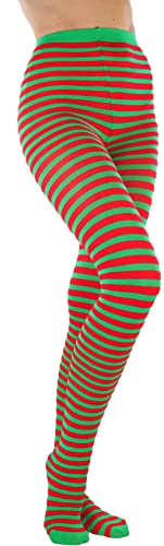 Image of ToBeInStyle Women's Thin Horizontal Stripe Opaque Tights Pantyhose - Regular or Plus