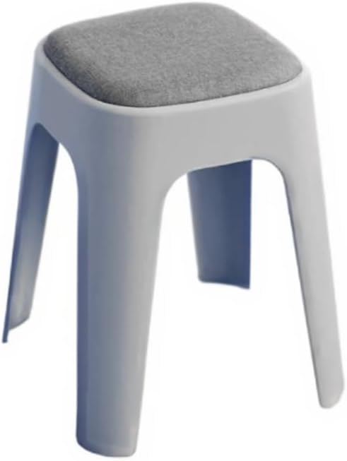samusagya 1 Pack Stackable Stool Square with Fabric Soft Cushion, Durable Backless,Furniture Stool for Living Room Dining Room Indoor Furniture-image-42