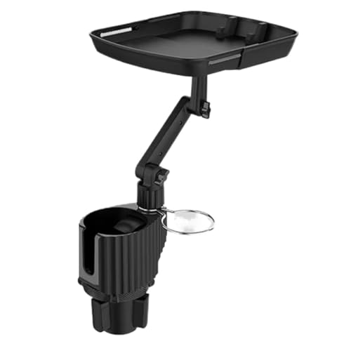 Porte-gobelet avec plateau pliable et réglable pour l'intérieur de l'automobile