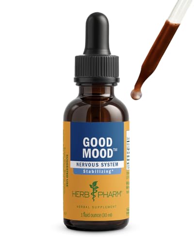 Herb Pharm Good Mood Support Supplement: with St. Johns Wort & Certified Organic Ashwagandha | Positive Mood & Emotional Balance Support Tincture| Fast-Absorbing Non-GMO |Up to 2 Week Supply 1 oz*