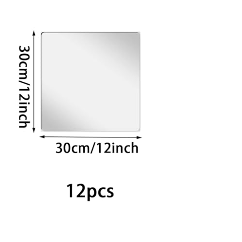 Miroirs carrés en acrylique pour centres de table de mariage chic | Lot de 12