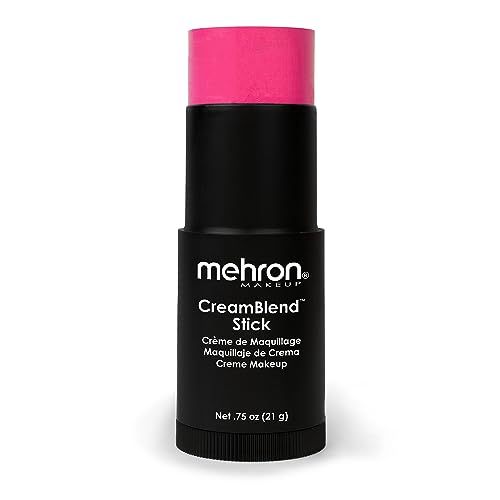 Image of Mehron Makeup CreamBlend Stick | Face Paint, Body Paint, & Foundation Cream Makeup | Perfect for Halloween .75 oz (21 g) (Pink)