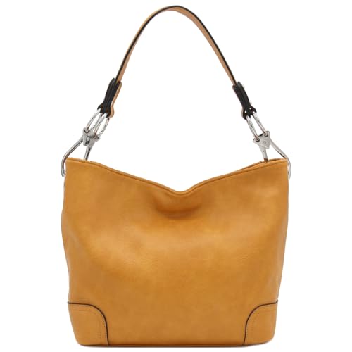 Image of Hobo Shoulder Bag with Big Snap Hook Hardware
