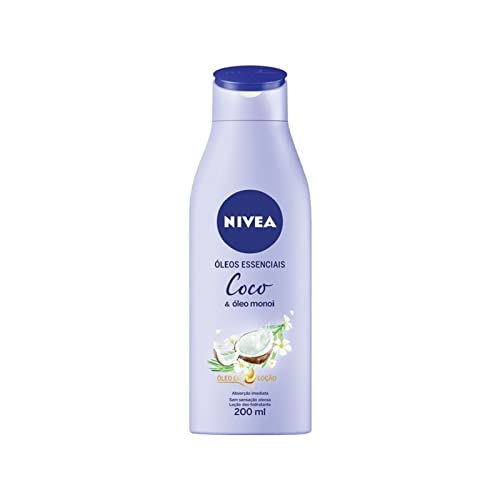 NIVEA Loção Hidratante Óleos Essenciais Coco & Óleo Monoi 200ml - Loção Hidratante para pele seca que recupera a maciez...