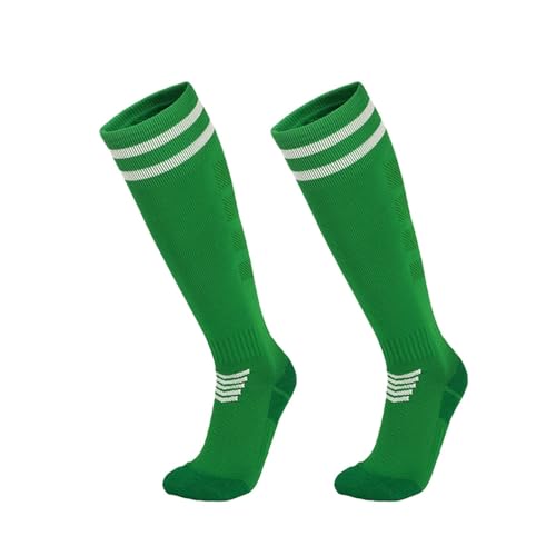 Medias De Compresion Medias de compresión transpirables hasta la rodilla for entrenamiento, medias largas for adultos, jóvenes y niños, calcetines prácticos competición fútbol(Green,L(Eu 39-44))