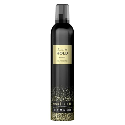 Volumizing Hair Mousse, Extra Hold 24H Touchable Hold and Volume, Pro Lock Tech, 15 oz (Pack of 1)