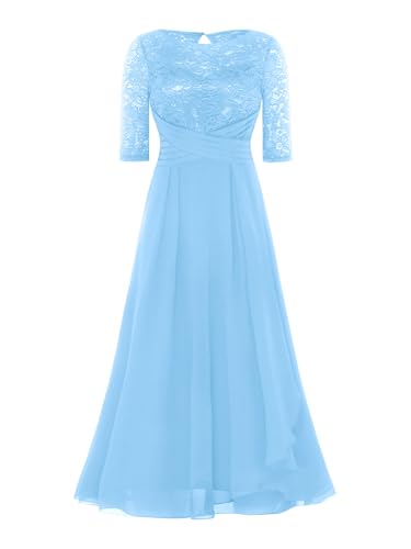 Robe business femme IEFIEL élégante en dentelle fleurie pour un style cocktail chic et romantique - 5
