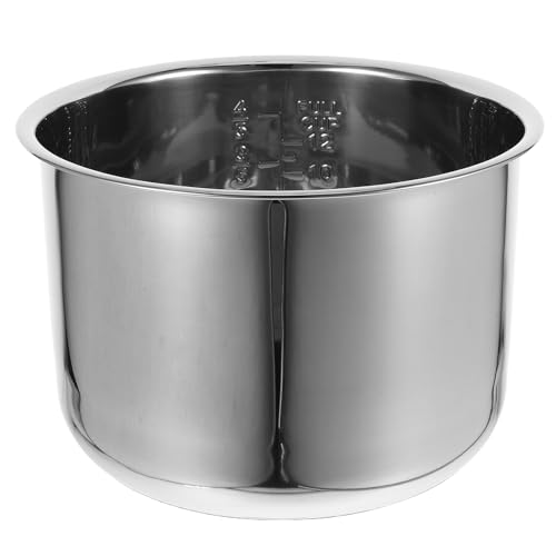 SHOWERORO Tanque Interior de Olla Arrocera de Acero Inoxidable de 6 L Revestimiento Antiadherente, Adecuado para Uso Diario y Cocción Versátil en Cocinas Eléctricas