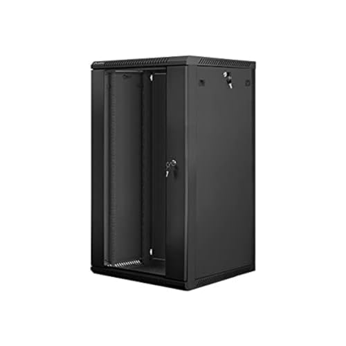 Gabinete rack mural Lanberg WF01-6622-10B 22U 19' acero IP20 negro 60kg autoinstalable