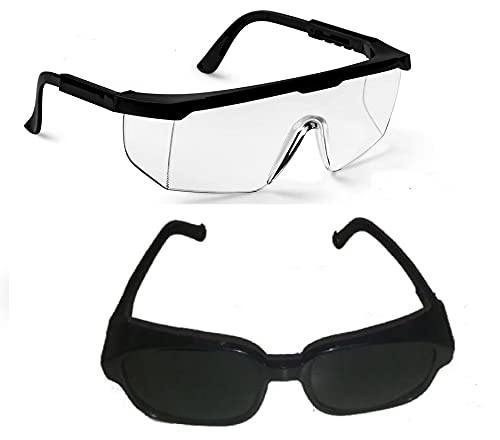 Quantum Retail - [QR2+QR7-Combo Pack]- Anti-Droplets, Anti-Fog Glasses for Construction Laboratory Outdoor Eye Protection/Dust protection Bike Riding Safety Goggle -{Free-Size}