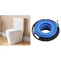 DeerValley Toilet, Elongated One Piece Toilet for Bathrooms, Comfortable Chair Seat Height 17" & Fluidmaster 7530 Universal Better Than Wax Toilet Seal, Wax-Free Toilet Bowl Gasket Fits Any Drain