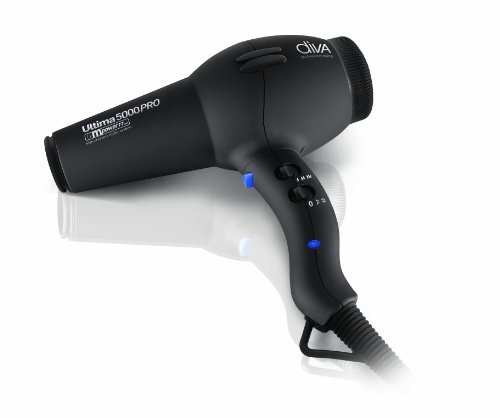 Diva Professional Styling Ultima 5000 Black Rubberised Hairdryer with Wand by Diva Professional Styling