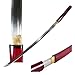 MAKOTO Handmade Shirasaya Samurai Katana Sharp Sword Burgundy Red