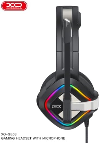 XO Simple is Beauty Pro Gaming Headset Oyuncu Kulaklığı GE08-50mm Sürücü, Gürültü Engelleyici Mikrofon, 20Hz - 20kHz Frekans Tepkisi, 3.5mm Kablolu Bağlantı, Siyah - Görsel 5