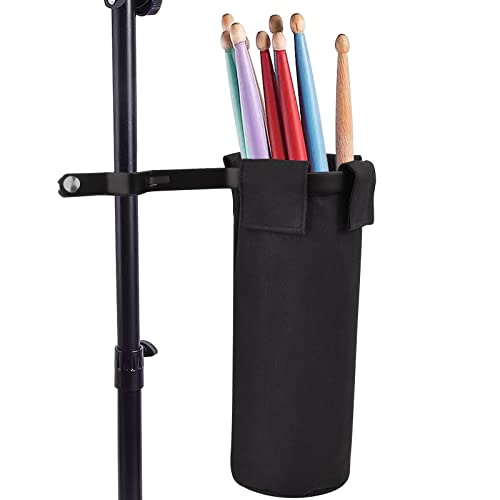 Drumstick Halter Nylon Drumstick Tasche Einstellbare Drumstick Unterstützung für Drum Kit bis zu 14 Paar Sticks