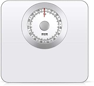 IVQAPP Mechanical Bathroom Scales  Retro White Black Accurate Weighing Easy To Read Analogue Dial Sturdy Metal Platform No Buttons Or Batteries (Color : White)