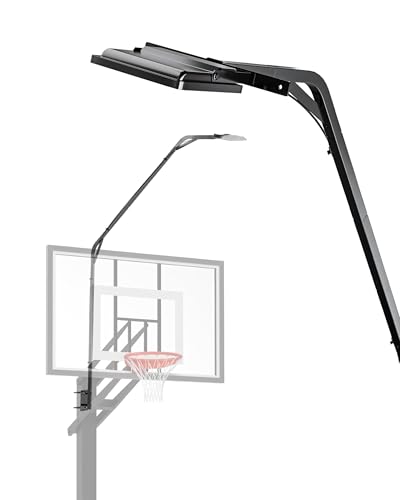 Metal Stands with Basketball Hoop Light LED,103.9x15x27.5 in, Fits Square Poles up to 4” & Round...