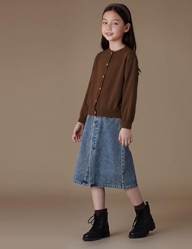 Kiench Girls Cardigan Cotton School Uniforms Button Sweaters for Toddler and Teenager 1-14 Years4
