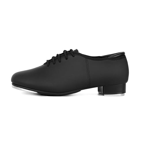 Unisex Tap Shoes PU Leather Slip On Lace-Up Dance Shoes for Women and Men2