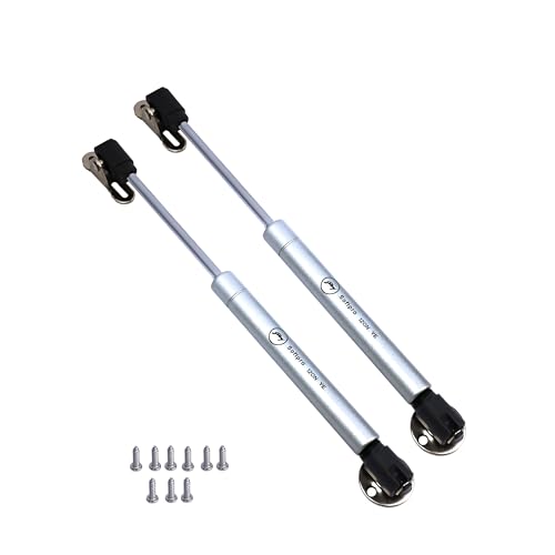 Image of Godrej Kitchen Fittings | Regular Hydraulic Gas Spring | 120N | for Kitchen Cabinets | High-Strength Steel with Chrome Plating | Multi-Angle Install | Hands-Free Door Support | Metal Clips(1 Pair)