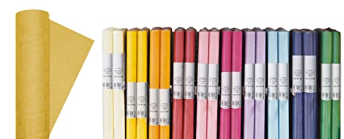 Ciao-Mantel de rollo de papel de damasco (120cm x 7m), amarillo pastel, rayas, color, unica (34026)