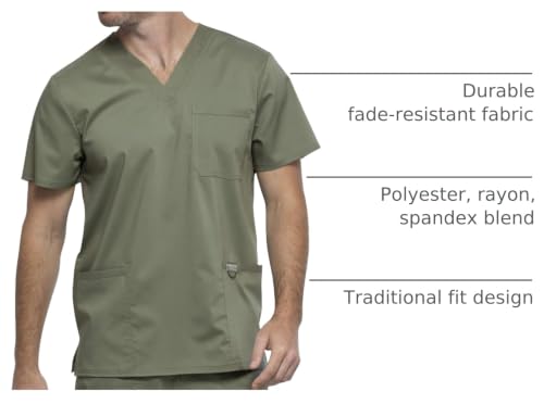 Image of Cherokee WW Revolution V-Neck Scrub Top for Men with 3 Pockets