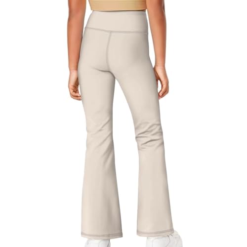 Girls Flare Leggings Belll Bottom Pants for Girls High Waisted Lightweight Trousers4