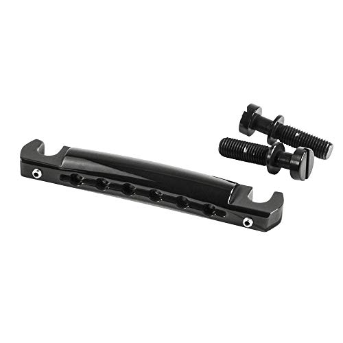 Kluson USA Aluminum Or Zinc Wraparound Tailpiece With Steel Studs - Aluminum - Black