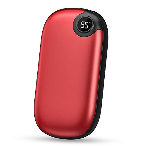 FEELLE Rechargeable Hand Warmers, 10000mAh USB Electric Portable Hand Warme with LED Display, Reusable Pocket Heater Hot Warmers, Great Gift for Men and Women