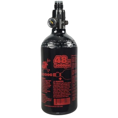 Maddog 48/3000 Aluminum Compressed Air HPA Paintball Tank with Regulator - Airgun Airsoft PCP - Fresh Hydro Date - Ships Empty - Single - Refillable