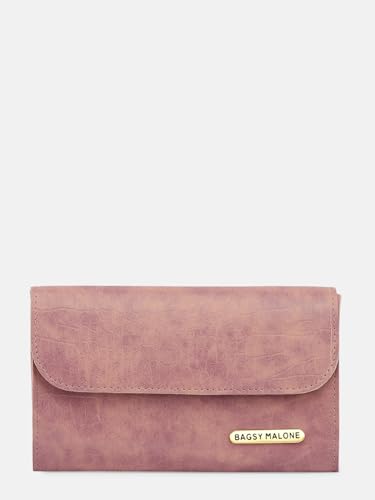 Image of Bagsy Malone Vegan Leather Stylish Tote Bag Pack of 3 |Handcrafted Side Tote Bag for Office and College (Croco Pink)