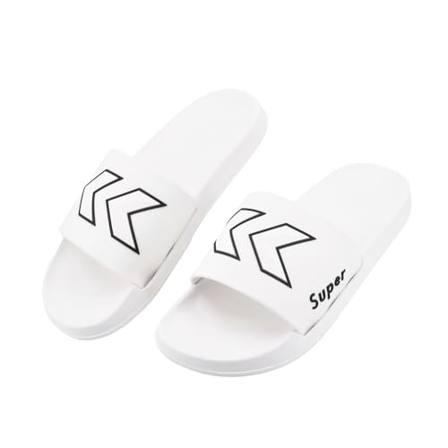 JOMIX Claquettes été Femme en EVA Caoutchouc Chaussons de Douche Souples et Antidérapants Sandales de Plage et Maison Fabriqué au Portugal, PD7871, Blanc, 37 EU