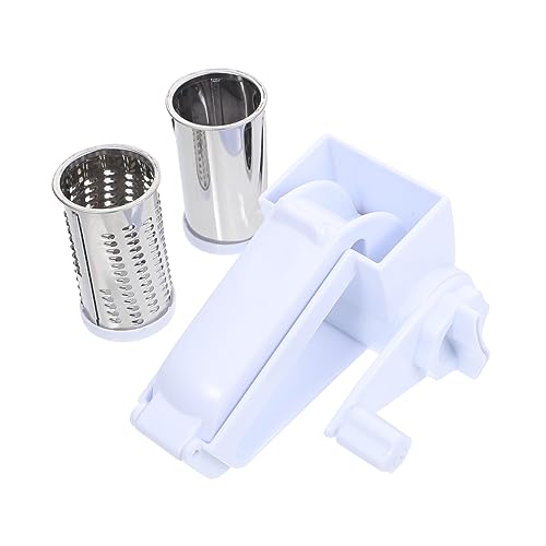 Set rallador de queso manual de acero inoxidable blanco miniatura 1